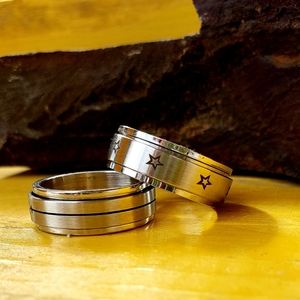 2 Stainless Steel Spinners Bands,